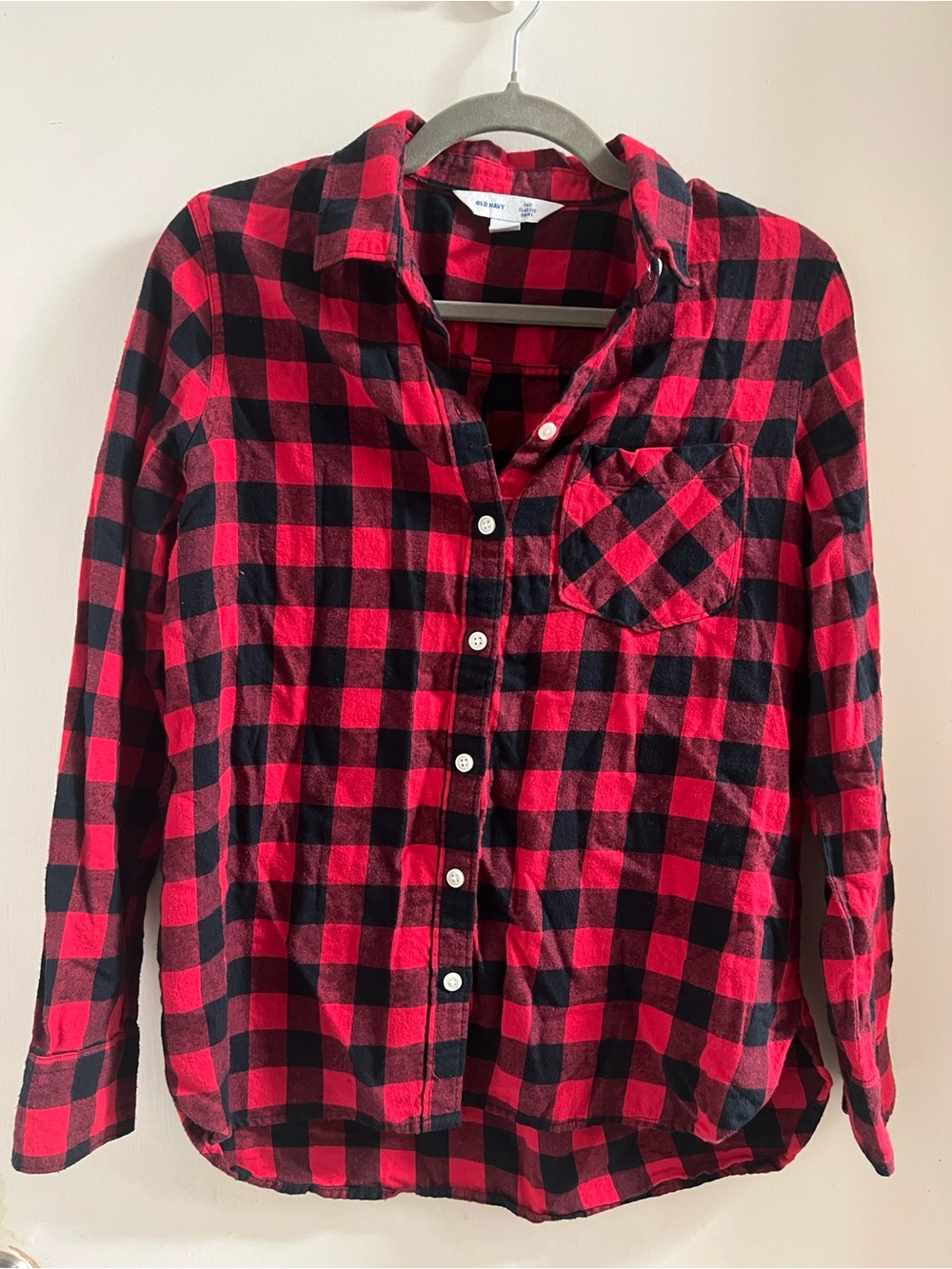 Old Navy Men’s Buffalo Plaid Flannel Shirt Size Med.